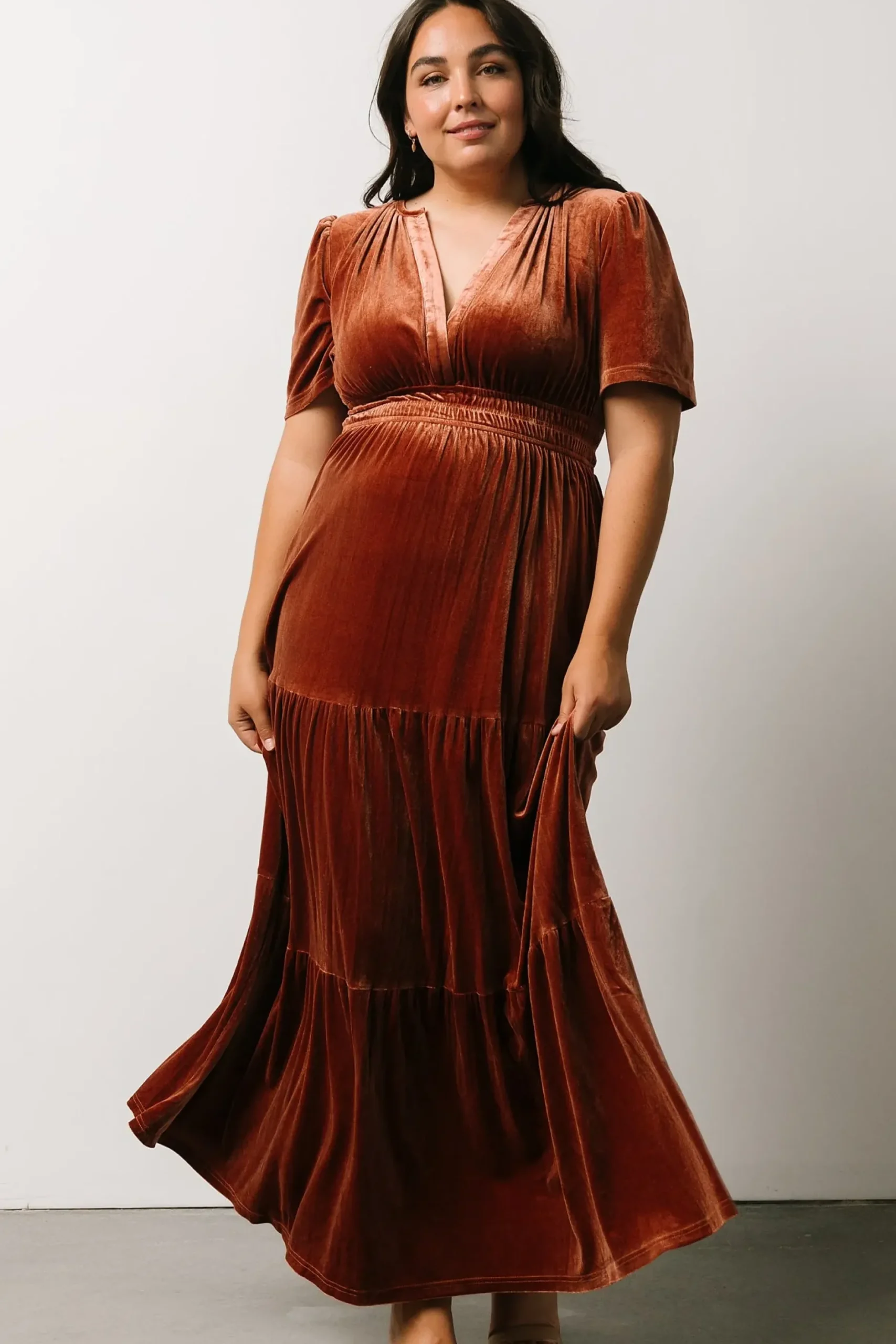 Baltic Born maxi dresses|EXTENDED SIZING|Artemis Velvet Maxi Dress | Dark Spice