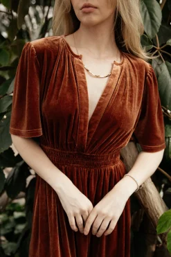Baltic Born maxi dresses|EXTENDED SIZING|Artemis Velvet Maxi Dress | Dark Spice