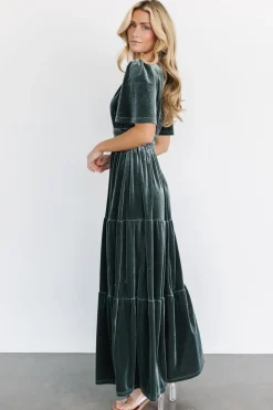 Baltic Born maxi dresses|EXTENDED SIZING|Artemis Velvet Maxi Dress | Eucalyptus