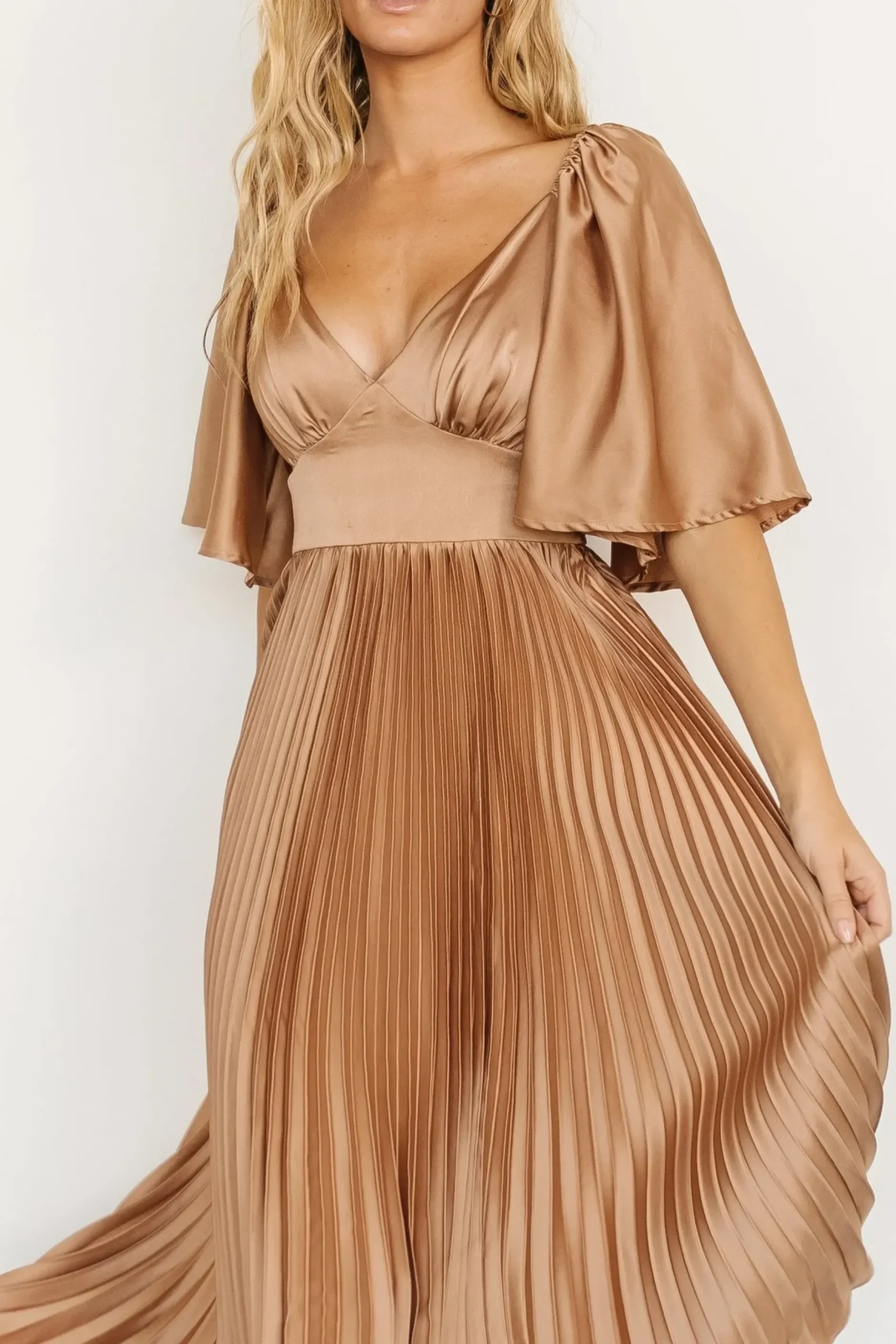 Baltic Born COMING SOON|Aubree Pleated Dress | Champagne