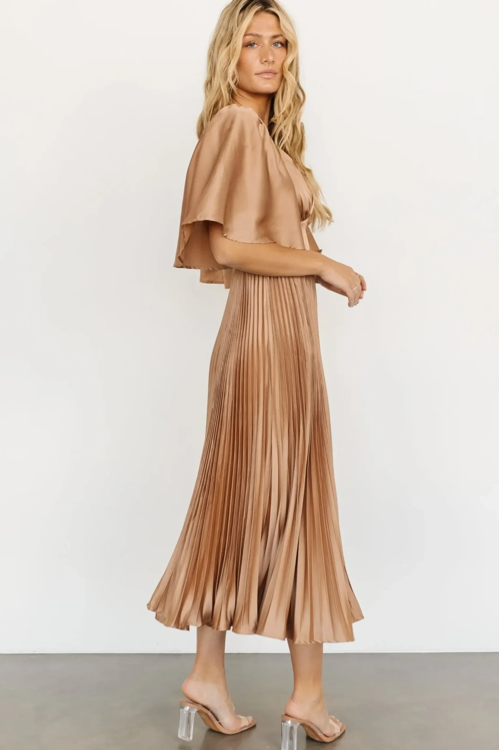 Baltic Born COMING SOON|Aubree Pleated Dress | Champagne