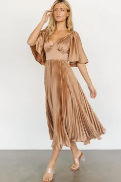 Baltic Born COMING SOON|Aubree Pleated Dress | Champagne