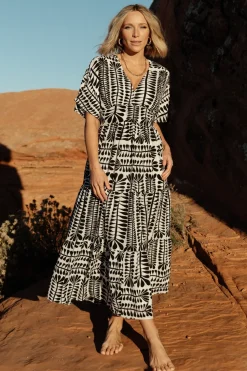 Baltic Born COMING SOON|Austin Kimono Dress | Black Print