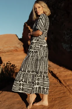 Baltic Born COMING SOON|Austin Kimono Dress | Black Print