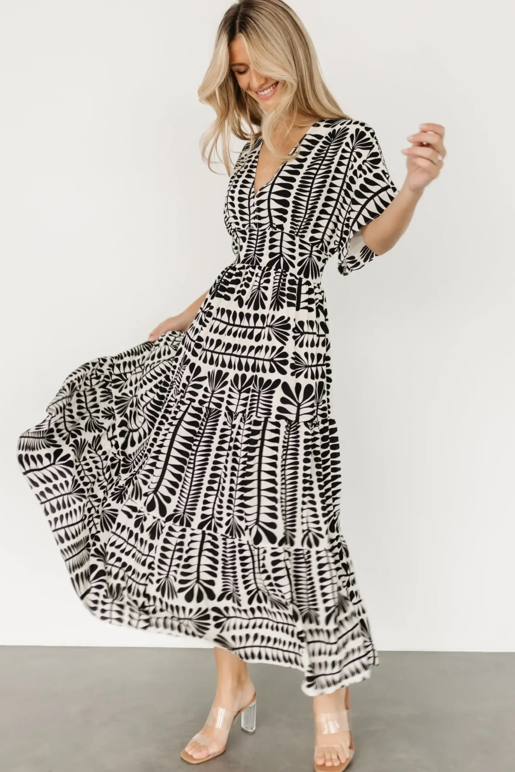 Baltic Born COMING SOON|Austin Kimono Dress | Black Print