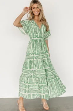 Baltic Born COMING SOON|Austin Kimono Dress | Green Print