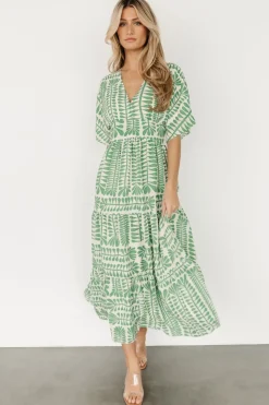 Baltic Born COMING SOON|Austin Kimono Dress | Green Print