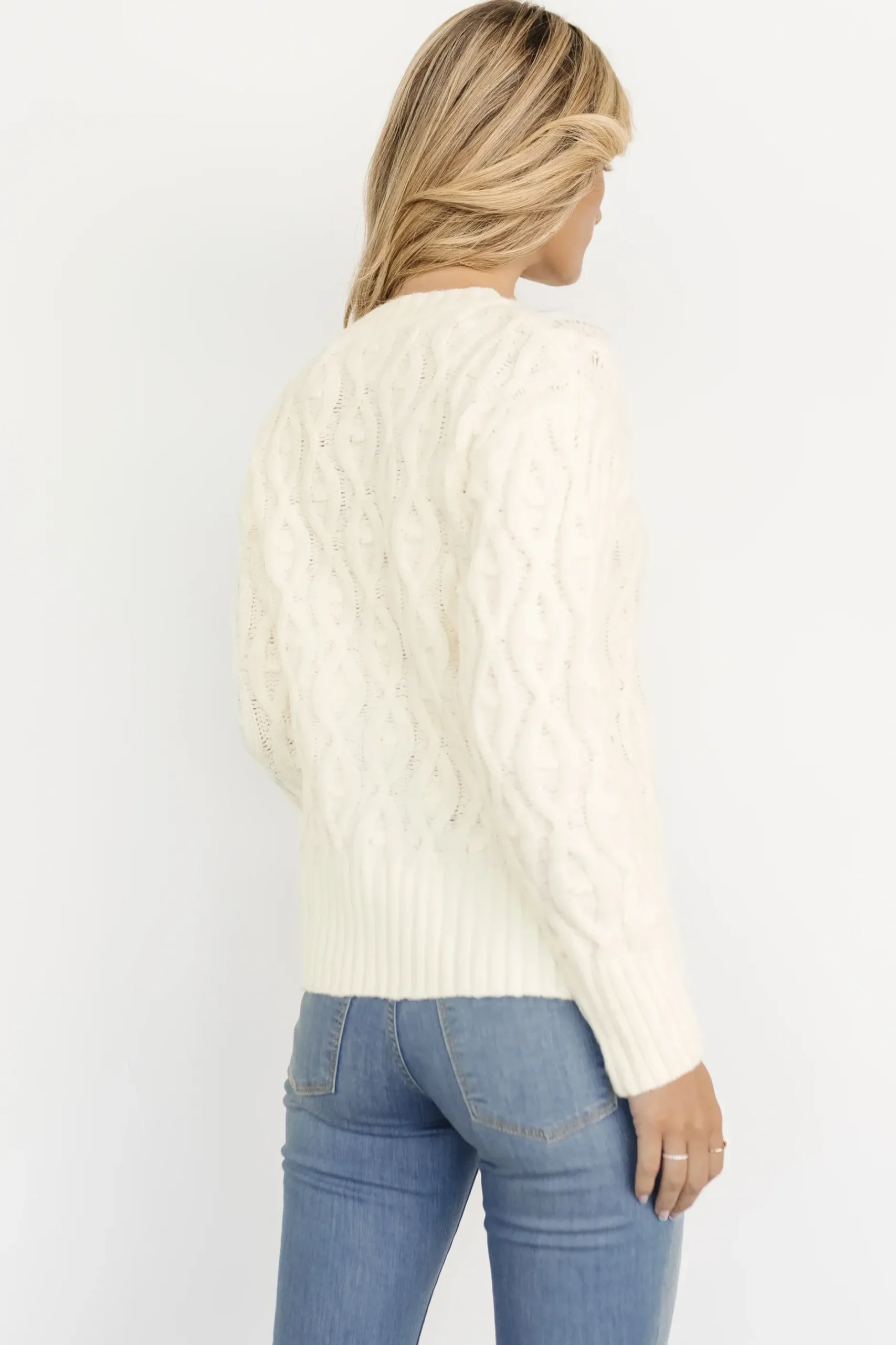 Baltic Born sweaters|Avoriaz Cable Knit Sweater | Ivory
