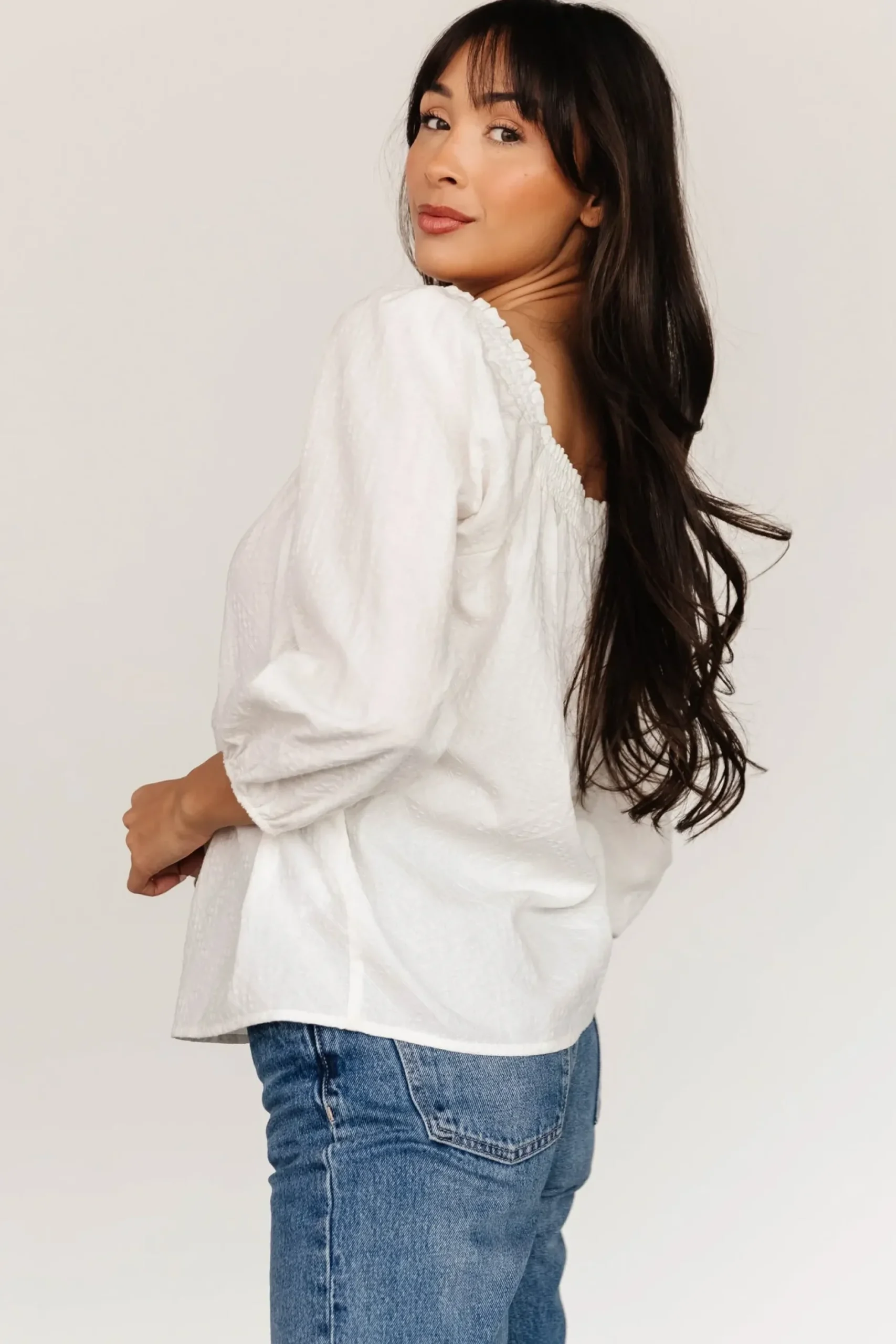 Baltic Born SALE|Aya Woven Top | Off White