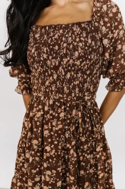 Baltic Born short dresses|Azlyn Smocked Short Dress | Copper Floral