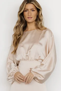 Baltic Born BEST SELLERS|Balta Satin Midi Dress | Champagne