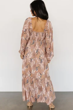 Baltic Born bump friendly|Barbara Maxi Dress | Dusty Mauve Print