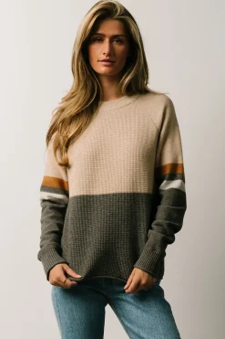 Baltic Born COMING SOON|Baylor Color Block Sweater | Natural Multi