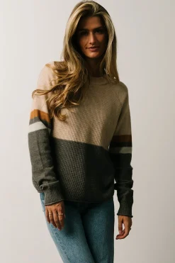 Baltic Born COMING SOON|Baylor Color Block Sweater | Natural Multi