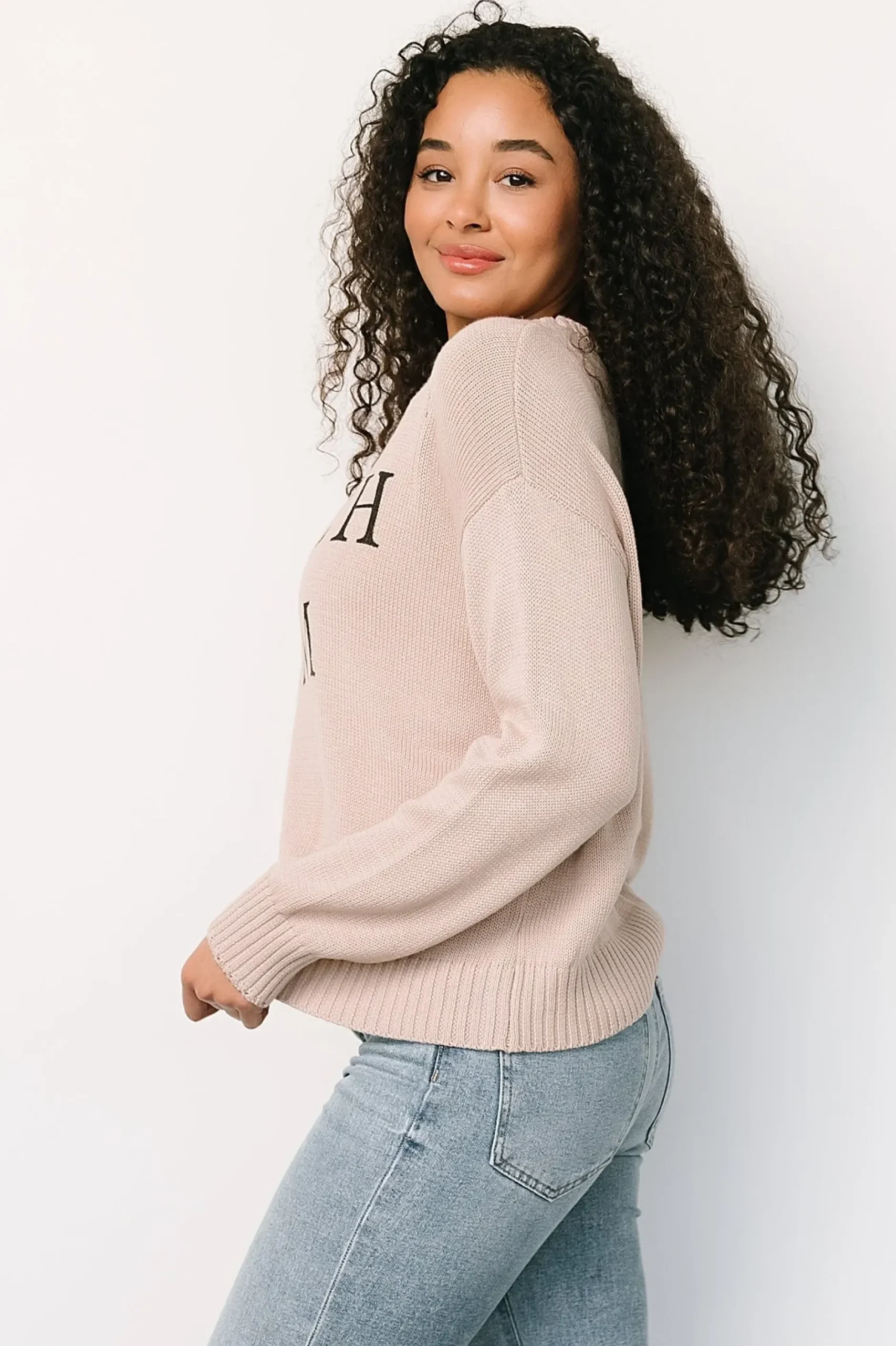 Baltic Born sweaters|Beach Bum Knit Sweater Top | Sand