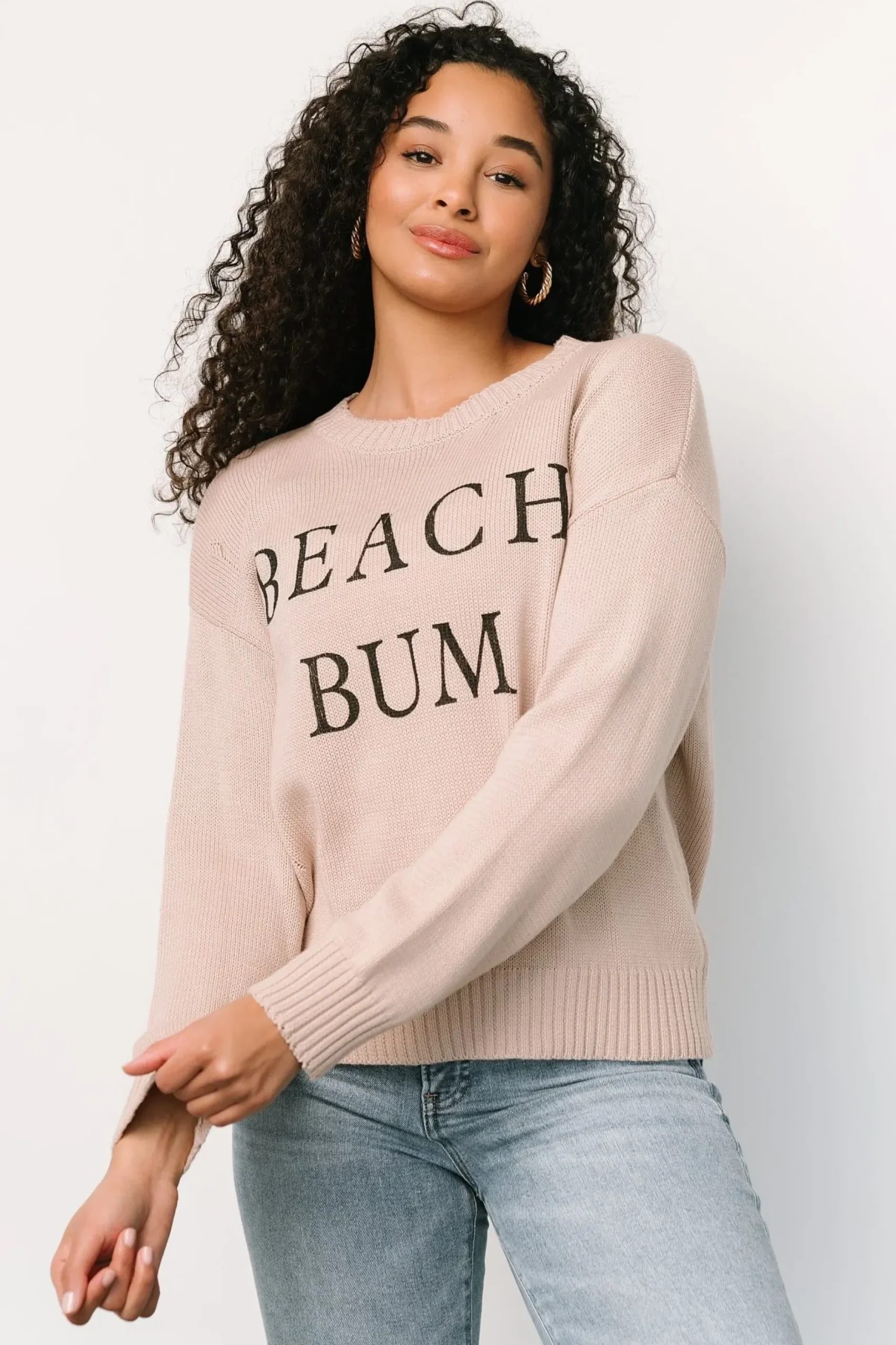 Baltic Born sweaters|Beach Bum Knit Sweater Top | Sand
