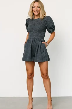Baltic Born JUMPSUITS + ROMPERS|Beaumont Romper | Dark Heather Blue