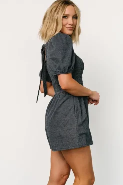 Baltic Born JUMPSUITS + ROMPERS|Beaumont Romper | Dark Heather Blue