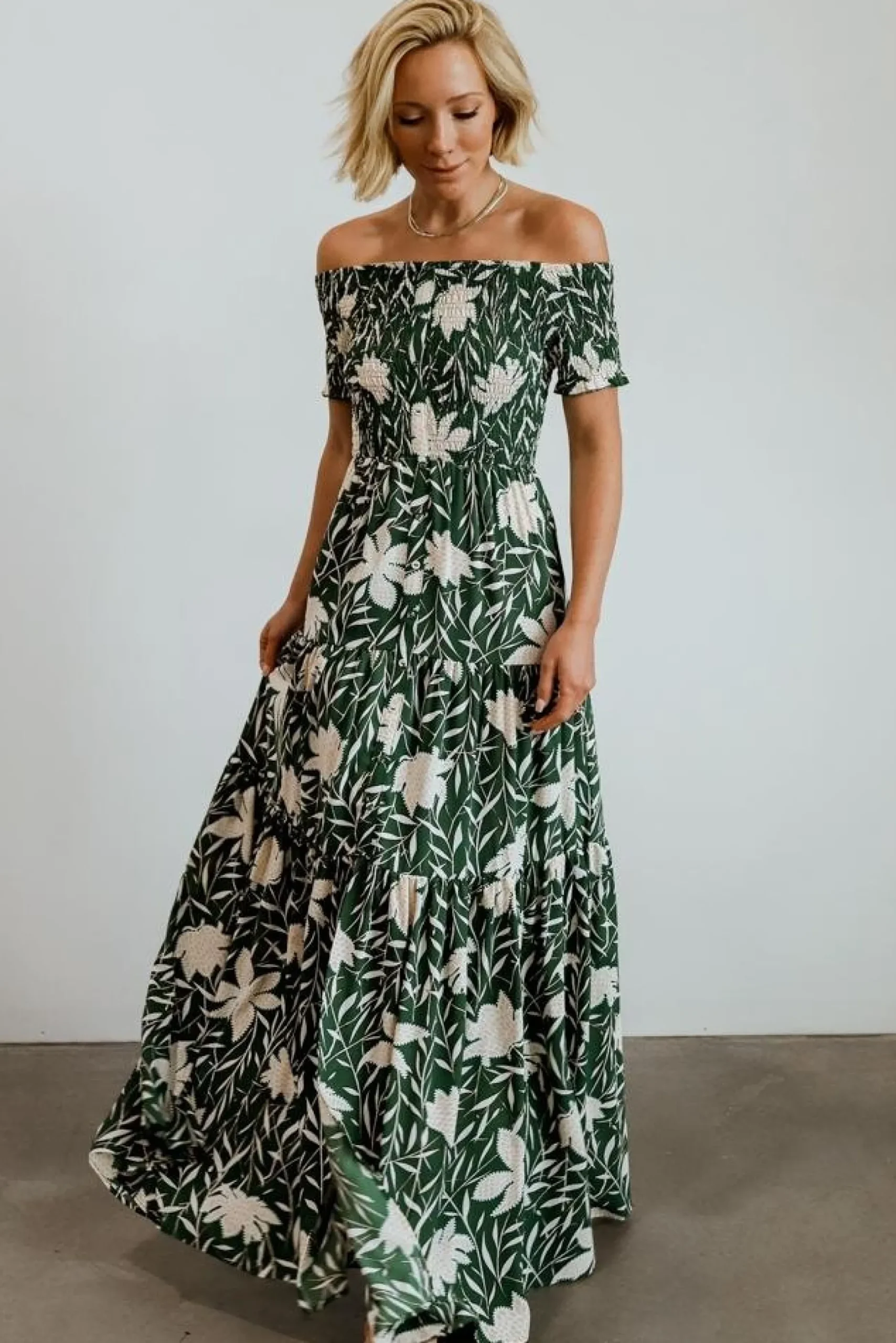 Baltic Born maxi dresses|Becca Smocked Maxi Dress | Green