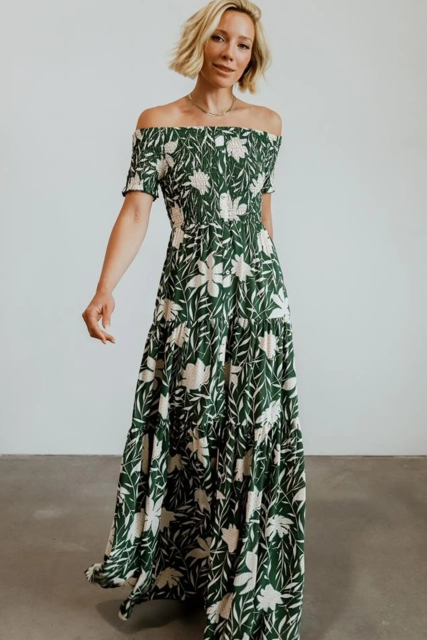 Baltic Born maxi dresses|Becca Smocked Maxi Dress | Green