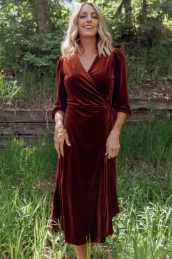 Baltic Born WEDDING SUITE|wedding guest|Beckinsale Velvet Wrap Dress | Cinnamon