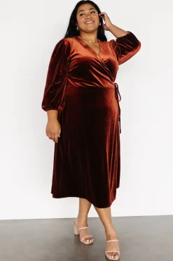 Baltic Born WEDDING SUITE|wedding guest|Beckinsale Velvet Wrap Dress | Cinnamon