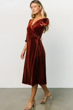 Baltic Born WEDDING SUITE|wedding guest|Beckinsale Velvet Wrap Dress | Cinnamon