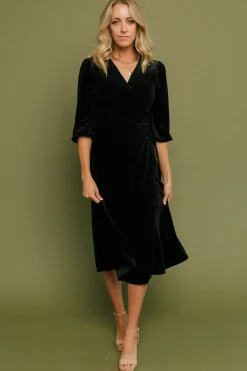 Baltic Born WEDDING SUITE|wedding guest|Beckinsale Velvet Wrap Dress | Black