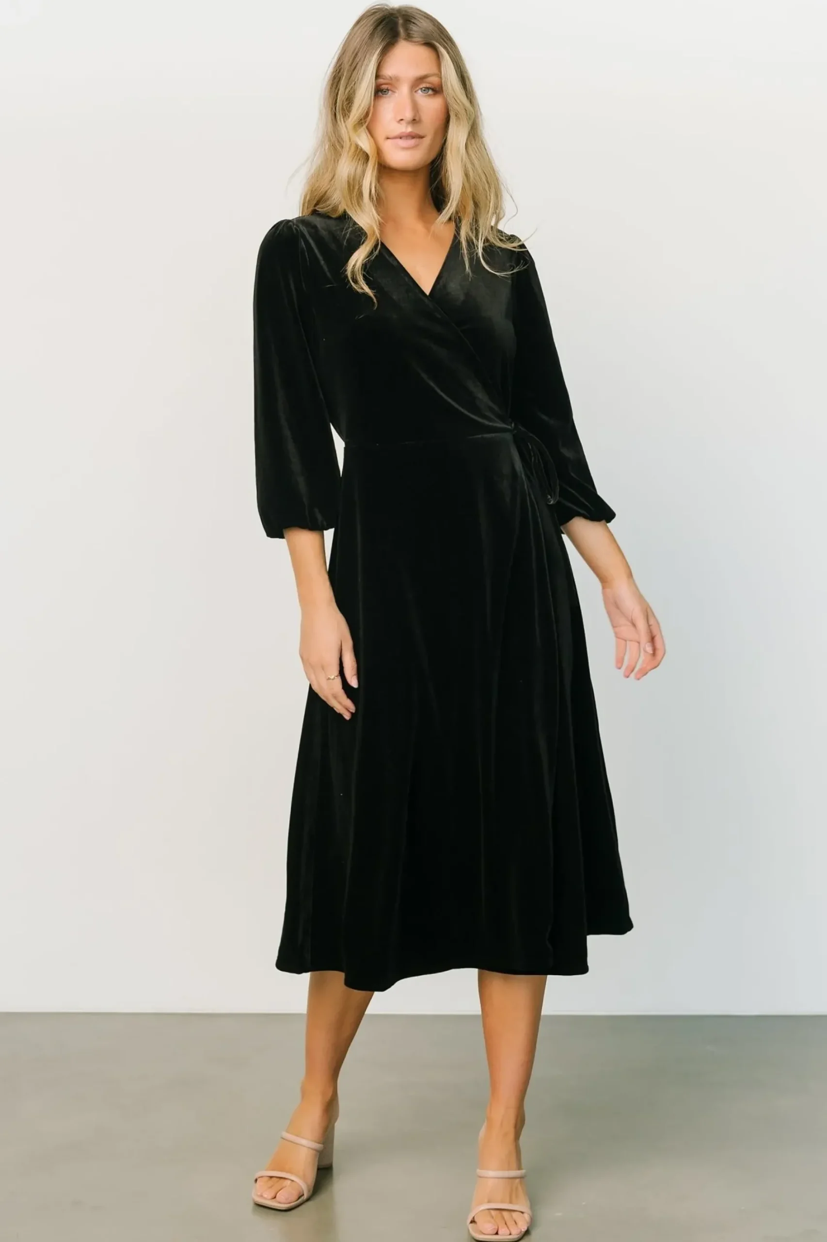Baltic Born WEDDING SUITE|wedding guest|Beckinsale Velvet Wrap Dress | Black