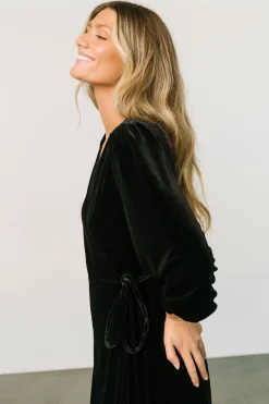 Baltic Born WEDDING SUITE|wedding guest|Beckinsale Velvet Wrap Dress | Black