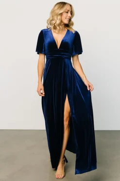 Baltic Born maxi dresses|WEDDING SUITE|Berenice Velvet Maxi Dress | Navy
