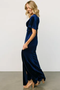 Baltic Born maxi dresses|WEDDING SUITE|Berenice Velvet Maxi Dress | Navy