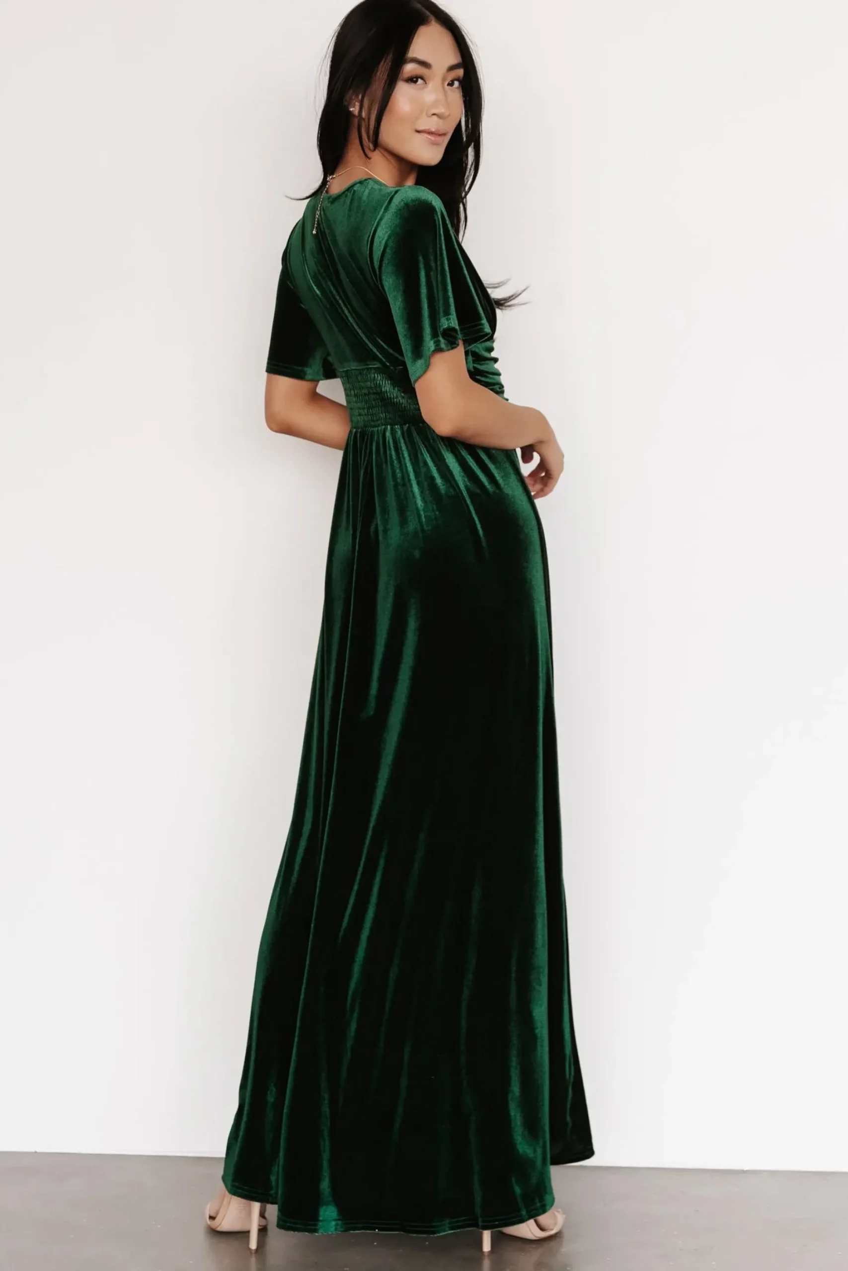 Baltic Born maxi dresses|WEDDING SUITE|Berenice Velvet Maxi Dress | Emerald