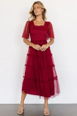 Baltic Born COMING SOON|Bexley Tulle Dress | Wine