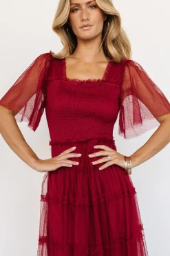 Baltic Born COMING SOON|Bexley Tulle Dress | Wine