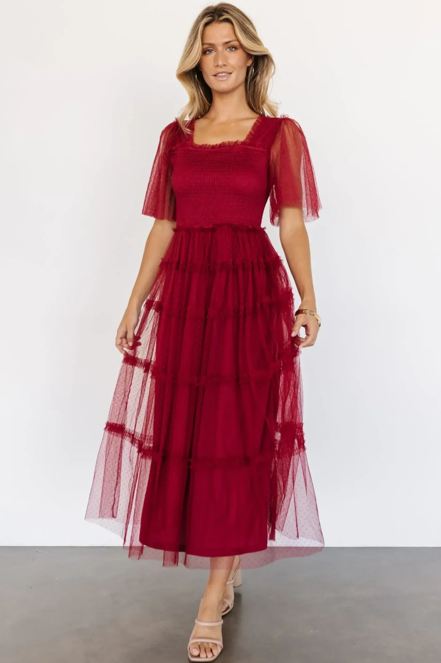 Baltic Born COMING SOON|Bexley Tulle Dress | Wine