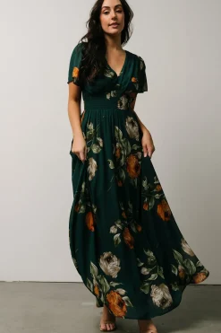 Baltic Born DRESSES|maxi dresses|Birdie Maxi Dress | Deep Topaz Floral