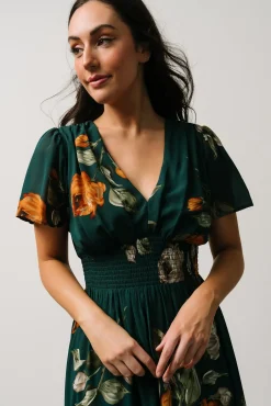 Baltic Born DRESSES|maxi dresses|Birdie Maxi Dress | Deep Topaz Floral