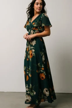 Baltic Born DRESSES|maxi dresses|Birdie Maxi Dress | Deep Topaz Floral