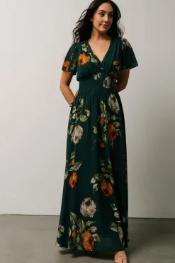 Baltic Born DRESSES|maxi dresses|Birdie Maxi Dress | Deep Topaz Floral