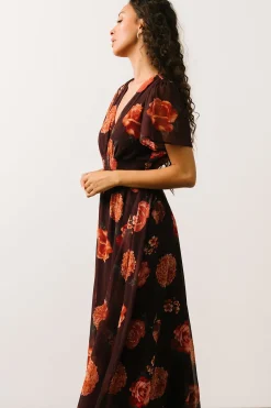 Baltic Born DRESSES|maxi dresses|Birdie Maxi Dress | Eggplant Floral