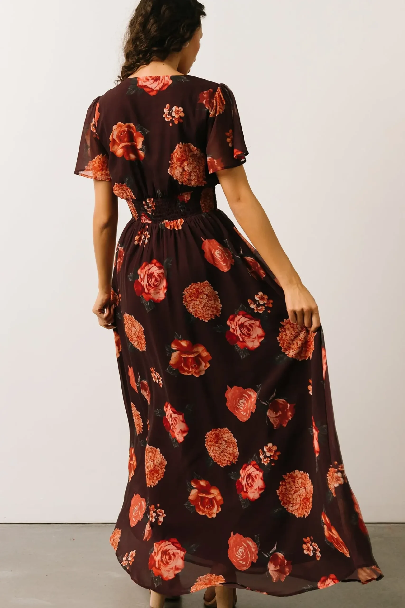 Baltic Born DRESSES|maxi dresses|Birdie Maxi Dress | Eggplant Floral