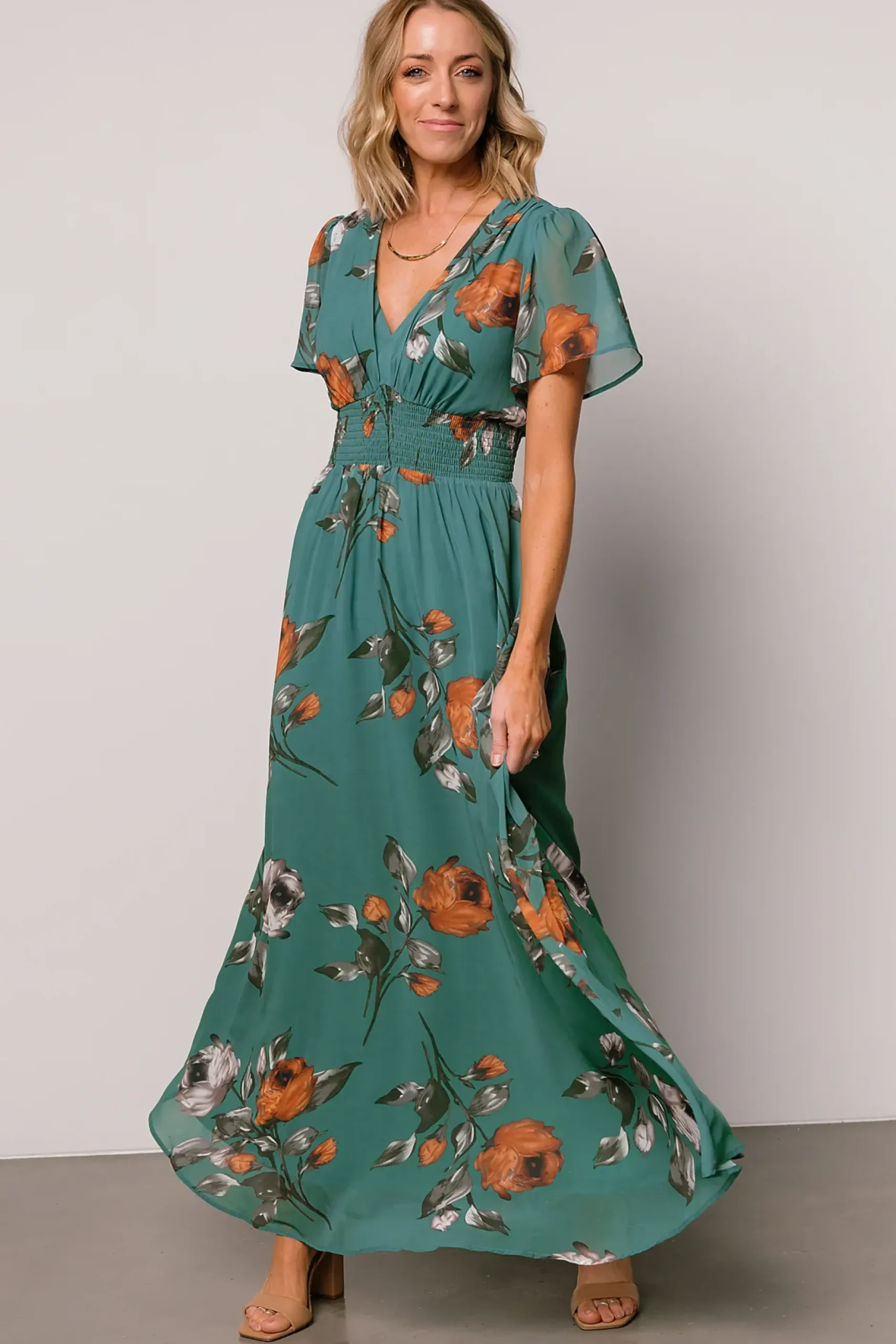 Baltic Born DRESSES|maxi dresses|Birdie Maxi Dress | Eucalyptus Floral