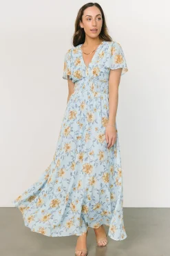 Baltic Born DRESSES|maxi dresses|Birdie Maxi Dress | Light Blue Floral