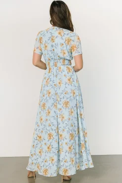 Baltic Born DRESSES|maxi dresses|Birdie Maxi Dress | Light Blue Floral