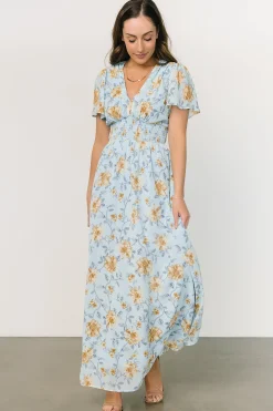 Baltic Born DRESSES|maxi dresses|Birdie Maxi Dress | Light Blue Floral