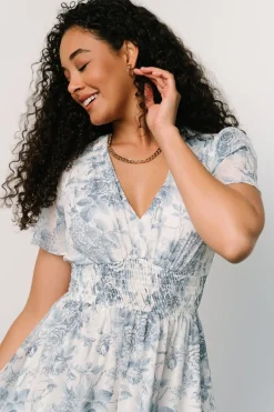 Baltic Born DRESSES|maxi dresses|Birdie Maxi Dress | Off White + Blue