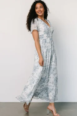 Baltic Born DRESSES|maxi dresses|Birdie Maxi Dress | Off White + Blue