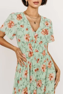 Baltic Born DRESSES|maxi dresses|Birdie Maxi Dress | Sage Multi