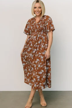 Baltic Born WINTER ESSENTIALS|Botega Midi Dress | Brown + Blue